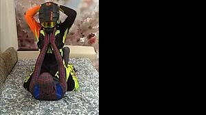 Watch Spiderman seduce the biker in this gay encounter?