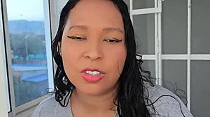 submissive milf dominated outdoors on rooftop by builder