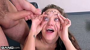 damn, gia paige gets throat fucked at casting! 😮