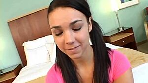 I love jerking that monster cock of Tiffany Tyler. Her teen throat takes it deep!