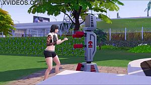 My goth girlfriend, uh, Sims 4 futa, part 1, ya know