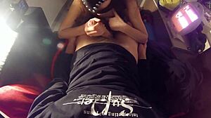 Blonde Lover Gives Wet Blowjob Cumshot Surprise!