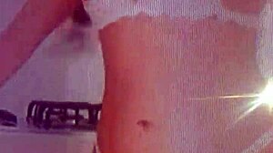 Guy takes off underwear showing dick while masturbating.