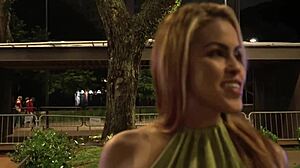 Cuckold hunts for a cheap slut to lick ass and take it deep. He watches interracial action unfold.