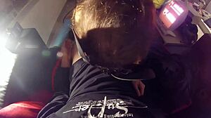 Blonde Lover Gives Wet Blowjob Cumshot Surprise!