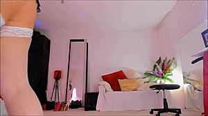 Curvy maid, wanna tease in satin panties while cleaning up?