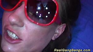 wanna see her first extreme gangbang party?