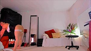 Curvy maid, wanna tease in satin panties while cleaning up?