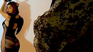 Behind the scenes halloween photographer fucks latina teen