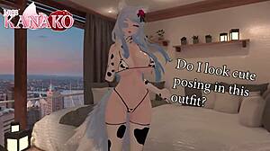 i cosplay as ganyu and beg for cum on my pretty face and tongue catgirl cowkini