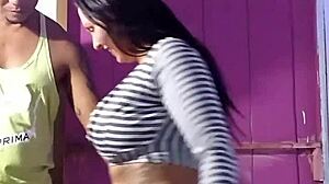 Brazilian Amateur With Big Pussy Sucks Monster Cock In Interracial Blowjob Session.