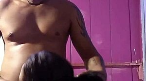 Brazilian Amateur With Big Pussy Sucks Monster Cock In Interracial Blowjob Session.