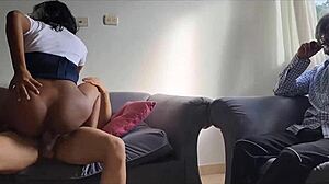 Paying the rent with her stepdaughter's ass to the landlord.