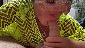 I felt so aroused as my sexy girlfriend sucked and jerked my monster cock before bed, her natural tits bouncing magnificently.