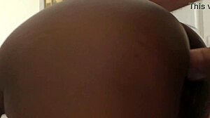 Hey, this interracial amateur ebony gets doggystyle and creampie. So hot!