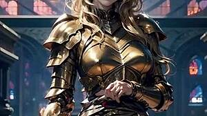 AI Anime Knight Flashes Pussy in Church