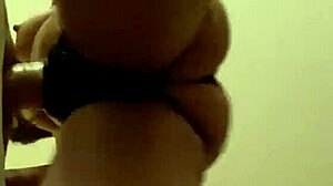 A lovely mistress uses a strapon to peg her submissive guy in this femdom scene.