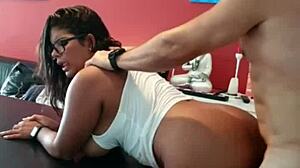 rough hardcore sex on the living room table, damn it's wild