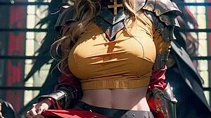 AI Anime Knight Flashes Pussy in Church