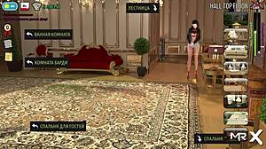 Fashion business episode in the fitness room with athletic action