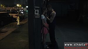 Bound Teen in Glasses Worships Feet in BDSM