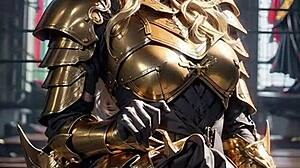 AI Anime Knight Flashes Pussy in Church