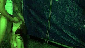 blonde teen 18+ in stockings gets rough outdoor hookup 😈