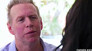 Sofi Ryan's husband fails her, so she seduces his friend for wild action. Watch her take control!