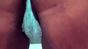 mulata prepares ass for fucking in shower