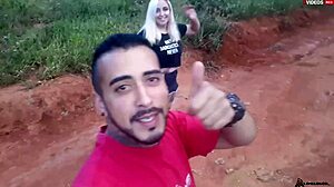 blonde getting fucked in public on the road, watch full