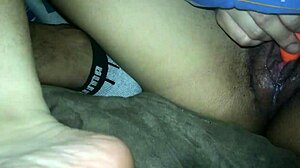 Sis and I masturbate in black ebony session