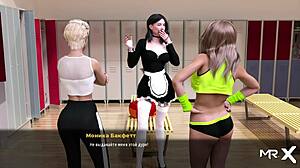 Mode Bedrijf Aflevering in Fitness Kamer met Atletische Neukactie