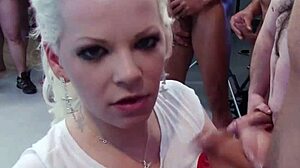 blonde's mistake fucks every cock