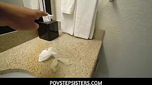 Abbie Maley in POV stepsisters lets her stepbro slide his big dick inside her twat. So sexy!