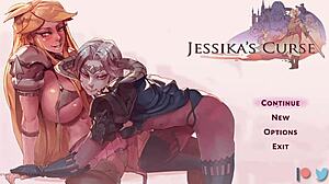 Jessica Curse Plays Hentai With Lesbian Masturbation
