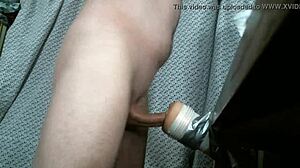 Feeling the intense sensations with soloboy fleshlight 7