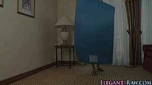 Busty Classy Babe Toys With Food In Glamour Scene!