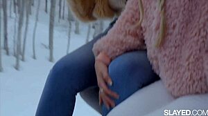 Snow bunnies mia and alex indulge in wild lesbian activities