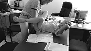 Oh wow! Boss bangs his petite 18+ secretary hard on the office desk, caught on hidden cam!