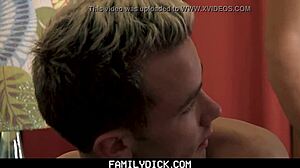 stepbrother feels intense pleasure as older bro reams his asshole