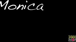 Sucking a large dick and swallowing cum like a pro is monicas major skill