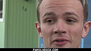 stepbrother feels intense pleasure as older bro reams his asshole