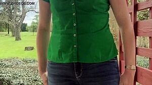 On St. Patrick's Day, she changes clothes and soaks her jeans outdoors