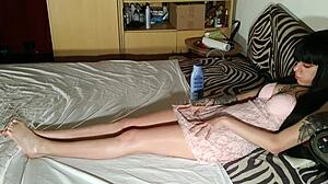 Goddess demands you cum on her feet in HD with dirty talk