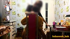 Wife gets fucked by a friend while husband is away.