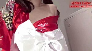 Cute Nana In Japanese Kimono Joins Festival Celebration