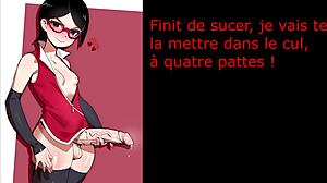 In This Hentai, Sarada And Sakura Futanari Give Jerk Off Instructions With Pissplay And Assplay