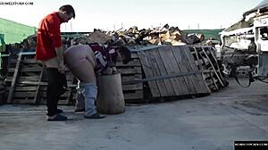 Holy smokes! Outdoor fucking on a log with wild fingering and raw action!