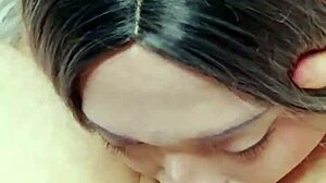 Asian crossdresser deepthroats massive monster cock in amateur blowjob scene.