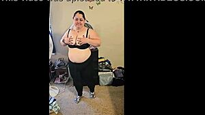 Bbw Brunette Teases And Rips Clothes In Solo Dance